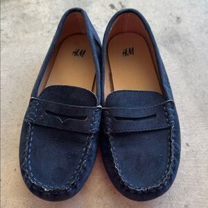 H&M Dark Blue Suede Loafers